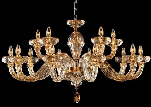 Glass Crystal Chandelier, Color : Brown