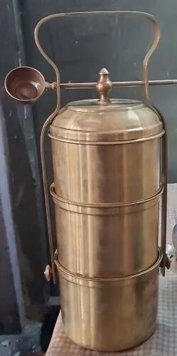 Red Lunch Boxes Brass, Capacity : 2 Litter