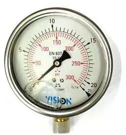 Stainless Steel Pressure Gauge, Shape : Round