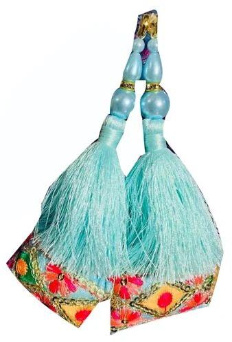 Garment Silk Tassel Latkan, Color : Sky Blue 