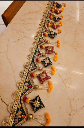 Gota Patti Pillow Toran, Feature : Attractive Design, Colorful Pattern, Disposable, Eco Friendly