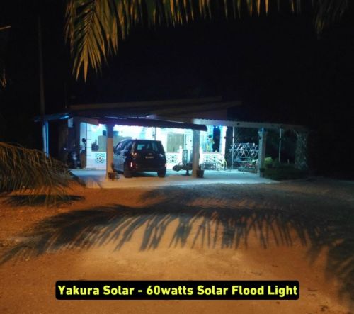 60Watts Solar Flood Light - Yakura, For Domestic, Garden, Home, Malls, Market, Shop, Size : Large