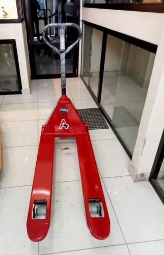 Red Manual Mild Steel Hand Pallet Truck