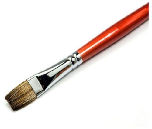 Flat 12 Number Artist Paint Brush, Handle Material : Wood