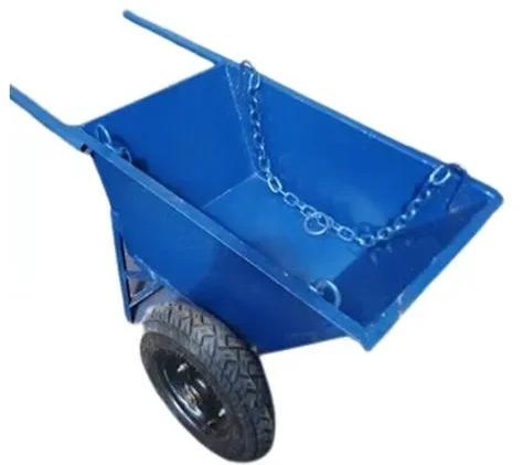 Rectangular Cast Iron Blue Wheelbarrow, For Industrial Use, Style : 2 Wheeler