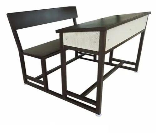 Rectangular Plain Polished Cast Iron School Desk