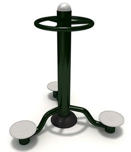 Polished Iron Outdoor Gym Standing Twister