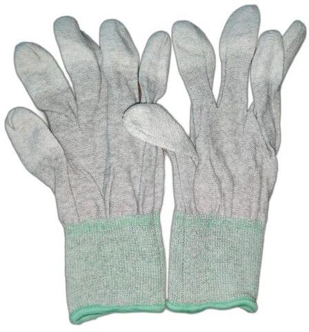 Carbon Knitted PU ESD Gloves, Size : Medium