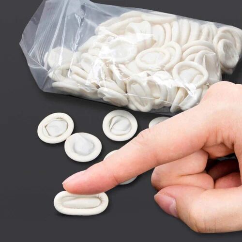 Latex Plain Finger Cots, Size : Free Size