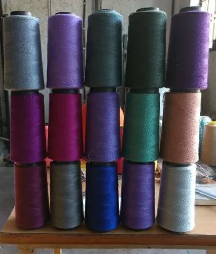 Multiple Dyed 5000 Meter Polyester Thread, For Sewing, Packaging Type : Reel