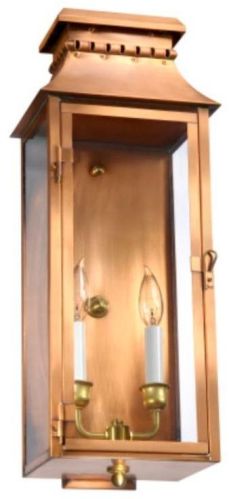 Brown Polished Copper AL2010 Traditional Wall Lantern, Size : 20x6x6