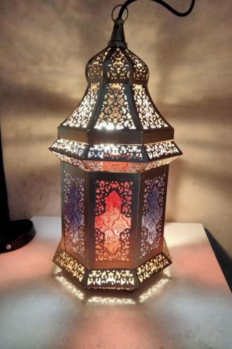 Black Electric AL2030 Morakkan Iron Ceiling Lamp, For Lighting, Style : Antique