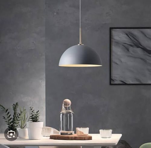 Iron AL2057 Grey Pendant Light, Shape : Round