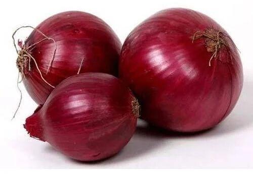 Fresh red onion, Shape : Round, Packaging Size : 20kg