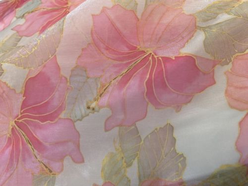 Saraswati Organza Digital Printed Fabric, Color : Multicolor