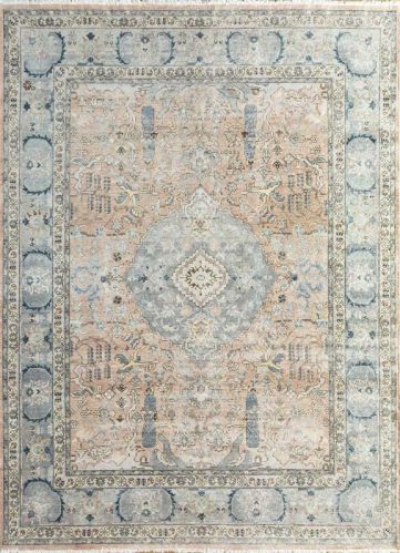 Rectangular Medium Taupe Hand Knotted Rug, For Home, Office, Hotel, Packaging Type : Roll