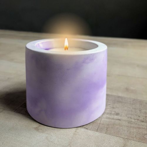 Purple Medhya Soy Wax Concrete Candles