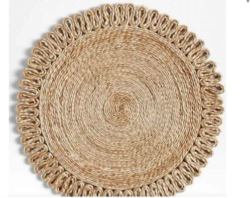 Round Jute Table Mats, Color : Brown