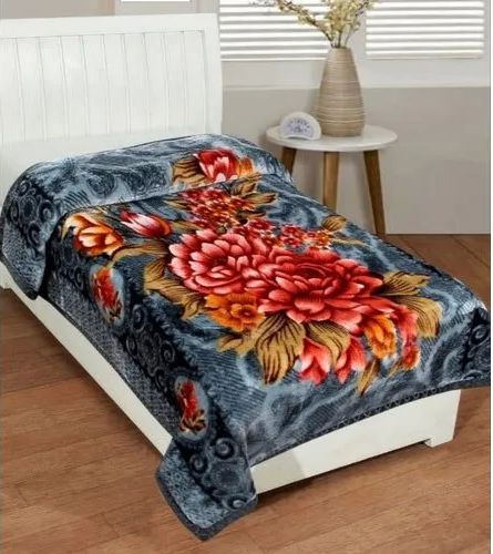 Multicolor Printed Wool Single Bed Blankets, For Home, Gifting Purpose, Packaging Type : Zip Bags