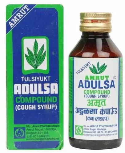 Liquid 100 Ml Amrut Adulsa Syrup, For Sinus Use, Packaging Type : Plastic Bottle