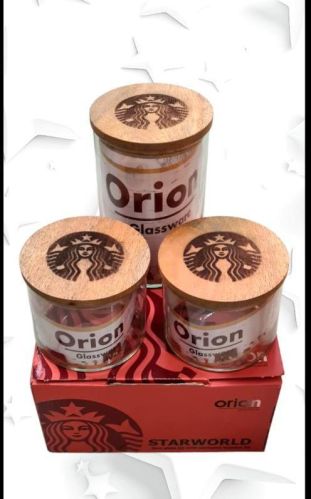 Star World 3 Piece Glass Jar Set