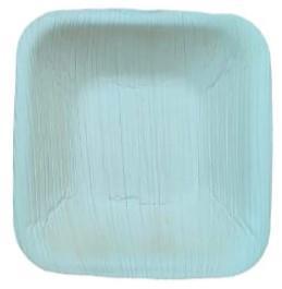 5.5 Inch Square Areca Leaf Bowl, Color : Creamy