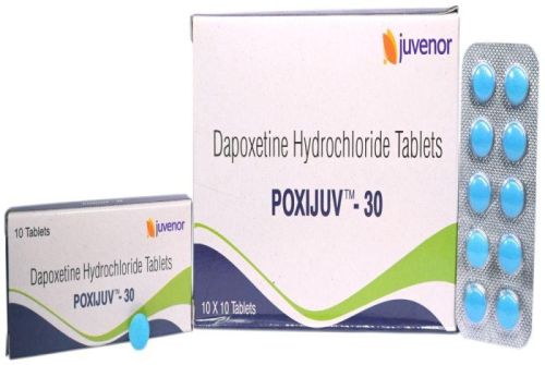 Poxijuv Dapoxetine Hydrochloride 30mg Tablets, Packaging Type : Box