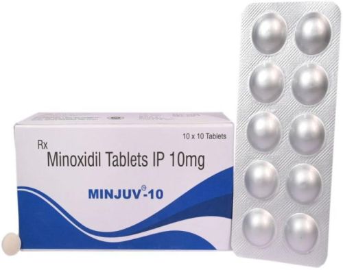 Minjuv-10 Minoxidil 10mg Tablets, For Clinical, Hospital, Personal, Prescription : Prescription