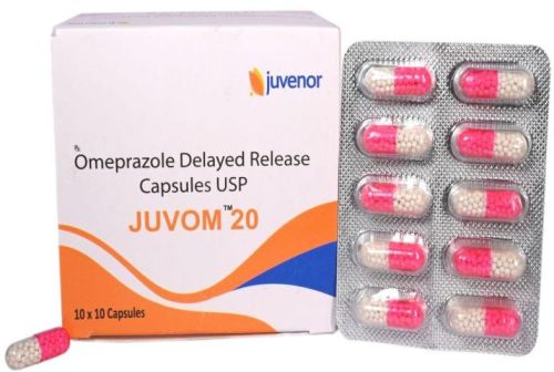 Omeprazole Delayed Release 20mg Capsules, For Clinical, Pharmaceuticals, Packaging Type : Box