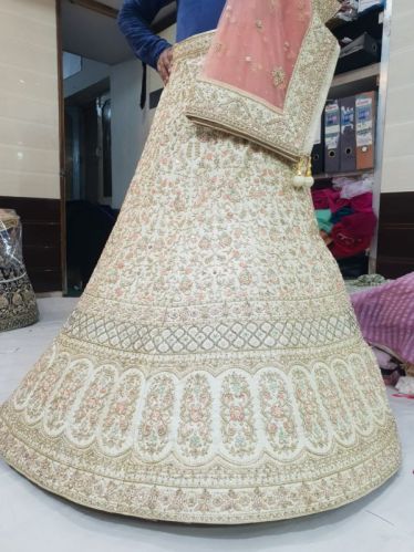 Silk Embroidered Lehenga Choli, Size : XL