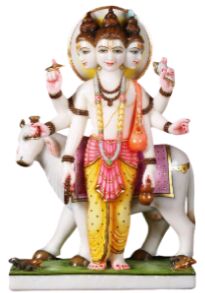 White Marble Lord Dattatreya Ji Statues, Packaging Type : Thermocol Box