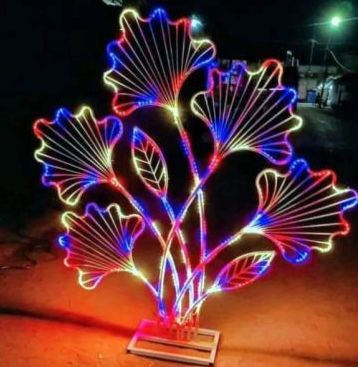 Multicoloured Neon LED Light Stand, Shape : Flower Shape