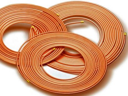 Golden Round Copper Tubes, For Industrial, Length : Customize