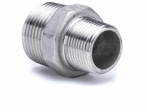 Round Stainless Steel Reducing Pipe Nipple, Color : Silver