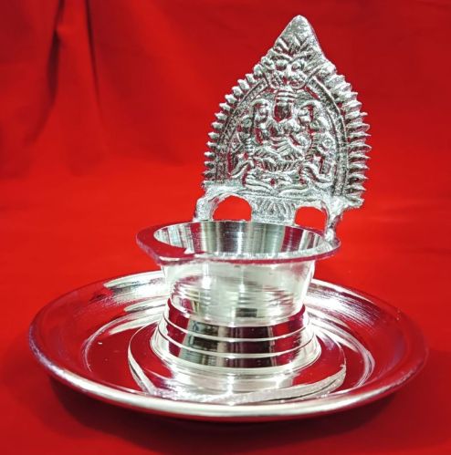 Golden Polished Brass Ganesh Diya, For Pooja, Size : Standard