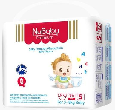 Nubaby Premium Small 74 Count 3-8 Kg Baby Diaper