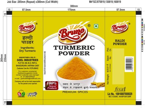 Bruno Turmeric Powder, Shelf Life : 9 Month