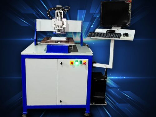 Blue Automatic PCB Routing Machine