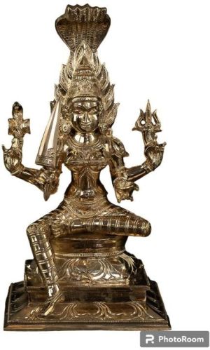 Coated Bronze Carved Mariamman Statue, For Interior Decor, Size : 3X2 Feet