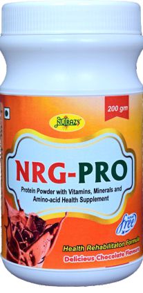 NRG-PRO Chocolate Flavour Protein Powder, For Health Supplement, Energy Booster, Certification : FSSAI