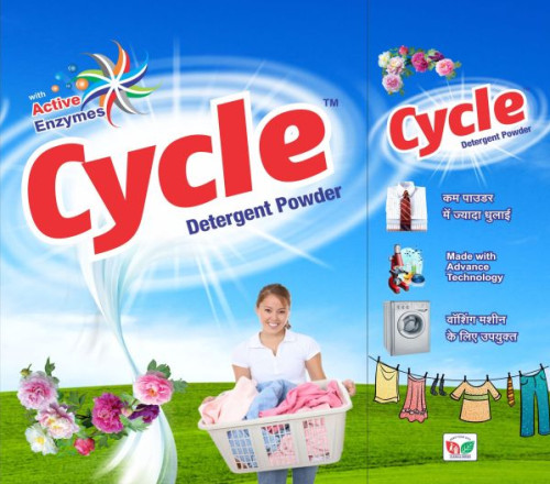 White 350gm Cycle Detergent Powder, For Cloth Washing, Purity : 100%