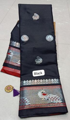 Silk Cotton Mina Mor Saree, Speciality : Easy Wash, Dry Cleaning, Anti-Wrinkle