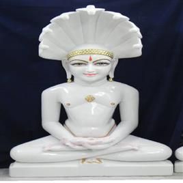 White Rajnagar Marble Bhagwan Shri Nath Ji Statue, For Temple, Home, Office, Speciality : Shiny