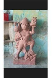 Plain Red Marble Hanuman Statue, Size : 30 Inch