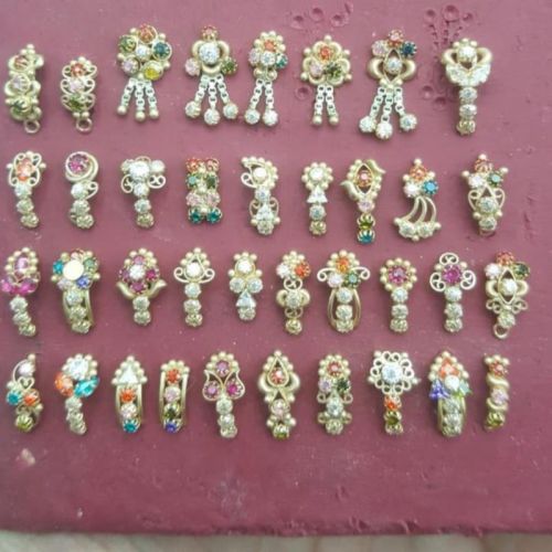 Silver Gold Plated Nose Rings, Occasion : Wedding Wear, Party Wear, Casual Wear