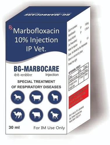 BG-Marbocare Marbofloxacin Injection, For Veterinary, Packaging Type : Glass Bottle