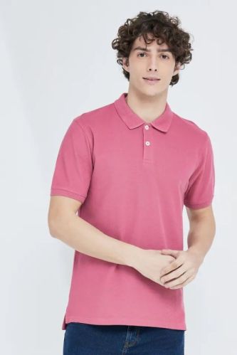 Collar Neck Cotton Plain Mens Polo T- Shirts, For Casual, Packaging Type : Poly Bag