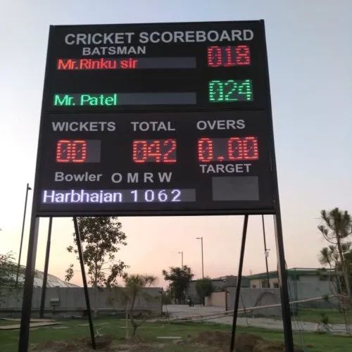 Ae Rectangle Electric Mild Steel Cricket LED Score Board, For Sports, Voltage : 220-240 V AC