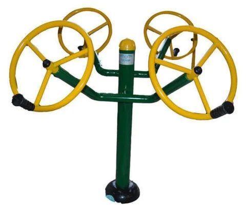 Manual Iron Double Wheel Tai Chi Spinner, For Gym