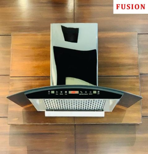 8 KG Polished Steelwood Fusion Kitchen Chimney, Grade : BS